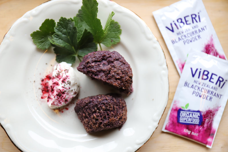 Easy Blackcurrant Chia Muffins (Vegan)